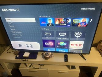 ✨ 55” Roku TV + TV Stand – Bundle Deal! ✨ Selling together or separately — $200 for both!
