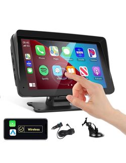Portable Wireless with Apple CarPlay and Android Auto Screen for Car