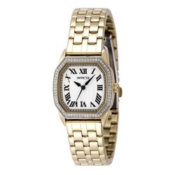 Invicta Women's Watch Wildflower Silver Dial Yellow Gold Steel Bracelet 49000