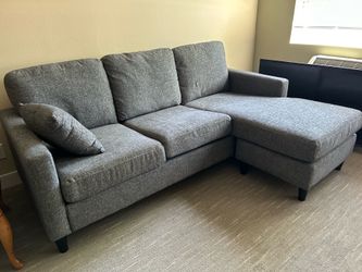 2 Months New! Stark 80" Sofa w/Reversible Chaise + 2 Swivel chairs
