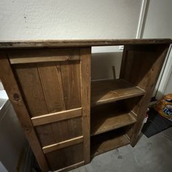 Solid Wood Shelving And Drawers