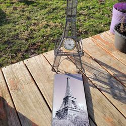 Eiffel Tower clock and Wall Hanging