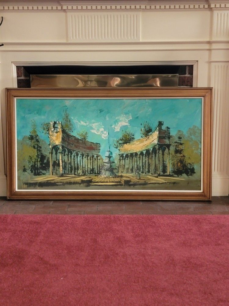 Original painting by Van Gaard/Acrylic/Large Landscape portrait/8.5 X53in inches/Van Gaard Paris