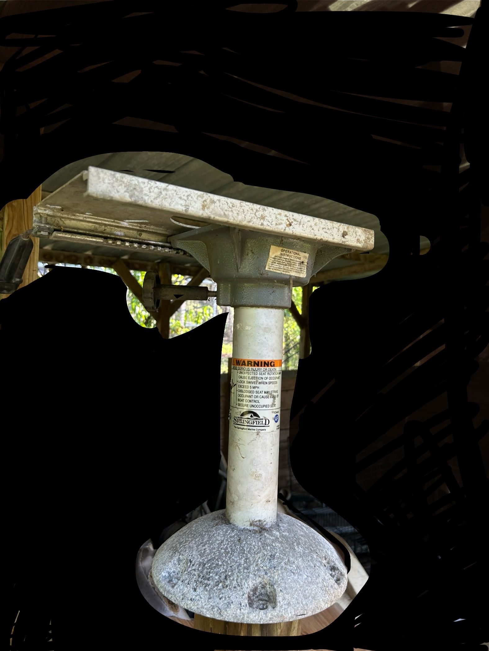 Fixed Height Boat Seat Pedestal, with Seat Mount
