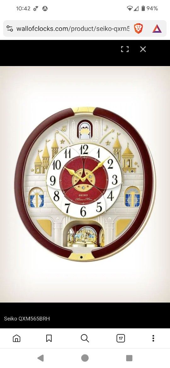 Seiko Special Collector's Edition Melodies In Motion Clock, With Beatles Songs And More, Swarovski Crystals QXM565BRH