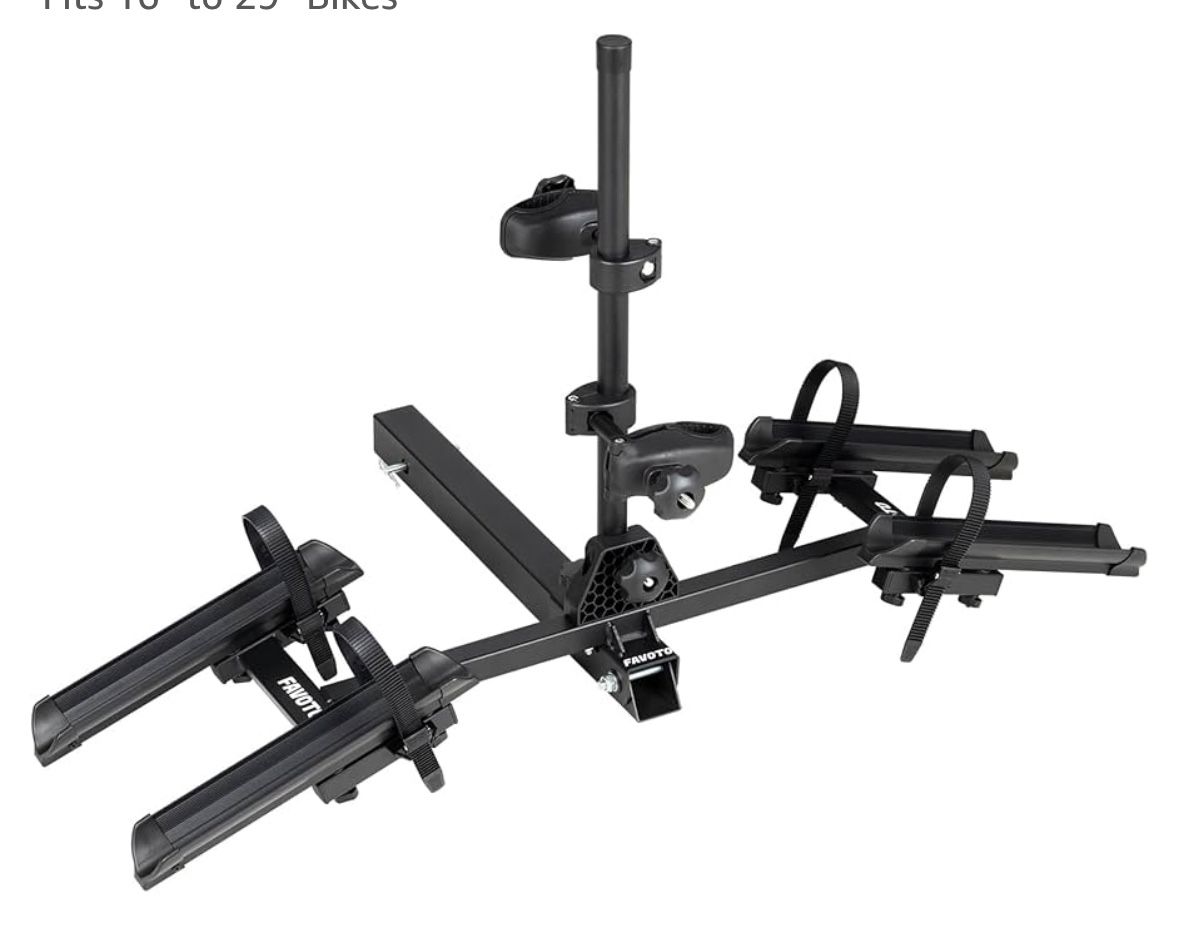 Favato Hitch Bicycle Car Rack Fits 20" Up To 29" Bikes