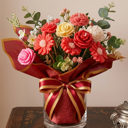Bouquet de flores de velas aromáticas