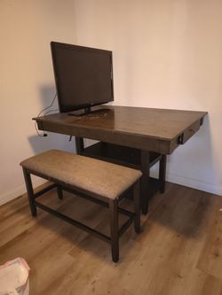Dining set with 4 chairs and a bench