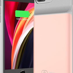 ZENEE Battery Case for iPhone 8 Plus/7 Plus/6s Plus/6 Plus, 7000mAh Slim Portable Protective Charger Case Extended Battery Charging Case for iPhone 8 