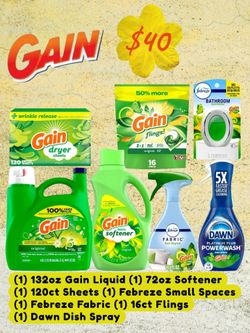 Large Gallon Gain LAUNDRY Detergent Household BUNDLE SALE 🔥