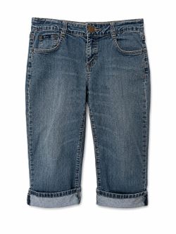 Flavour Embroidered Capri Jeans Women’s Size 18 Cuffed Denim Y2K
