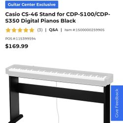 Casio CS-46 Stand for CDP-S100/CDP-S350 Digital Pianos Black