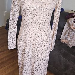 Marina  Size 12 Blush Sequence Dress