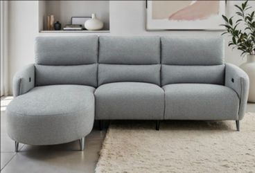 Brand New Grey Super Plush Grey Power Reclining Sectional Sofa