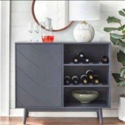 Mid Century Modern Style Green Gray Or White Accent Bar Cabinet S