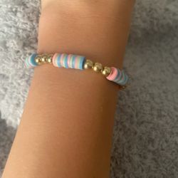 Clay bead bracelet