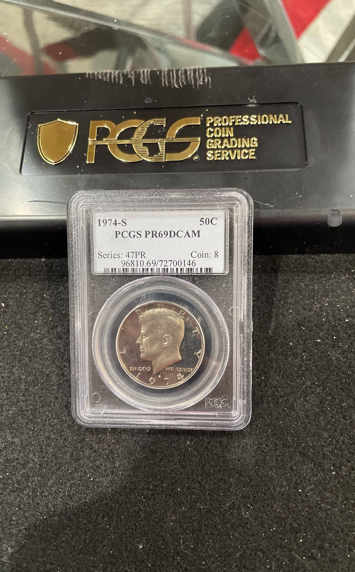 1974 S Gem Proof Kennedy Half Dollar Graded At PR69 With A Deep Cameo B-19