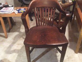 Antique Berger Bros. Heavy wooden chair