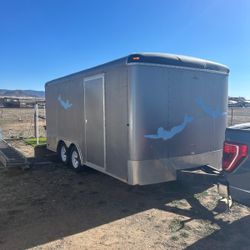 ENCLOSED TRAILERS, 16’ X 8’ , TITLE AND HAND 