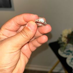 Real Silver Engagement Ring 