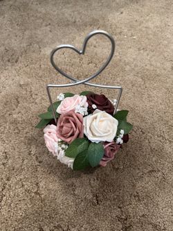 20 Wedding Centerpieces – Blush, Ivory & Burgundy Floral Decor