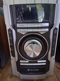 Sony stereo with 2 speakers.