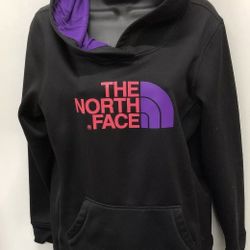 The North Face Women's Black/Purple Hoodie Sweater Size L Like New