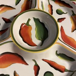 Clay Santa Fe “Salsa!” Tray