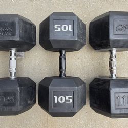 Heavy Rubber Hex Dumbbell Singles