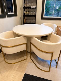 Luxury Concrete Dining Table Set (like new)