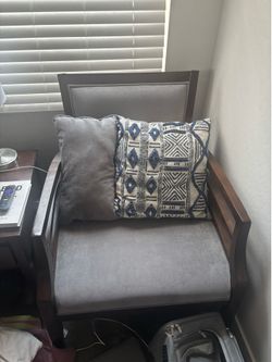 Chair and decorative pillow