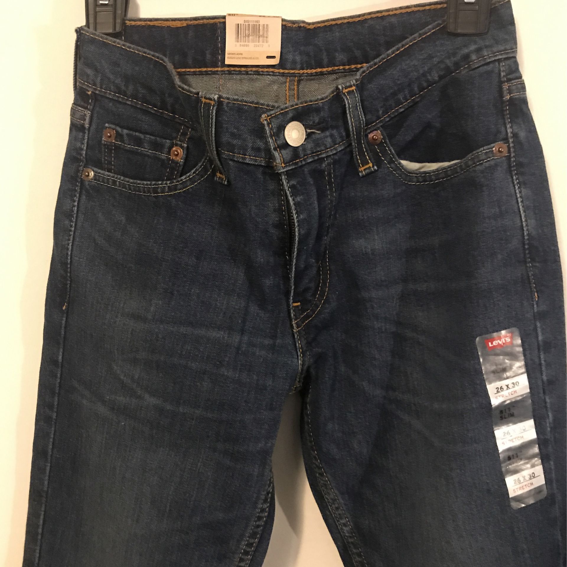 New! Levi’s 511 Slim Stretch Jeans 26 X 30