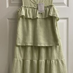 New Light Green Top & Skirt Girls Outfit Size XL 16