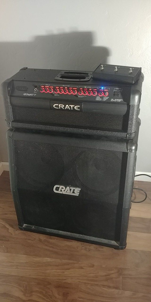 CRATE GLX1200H 4x12" Half-Stack Guitar Amp / Slant Cabinet - 120W - Made in USA