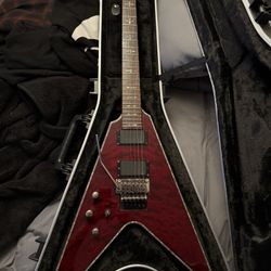 shecter flying v left handed 