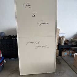 Wedding  6ft X 4ft Wooden Sign For Events Used Foldable/Collapsible 