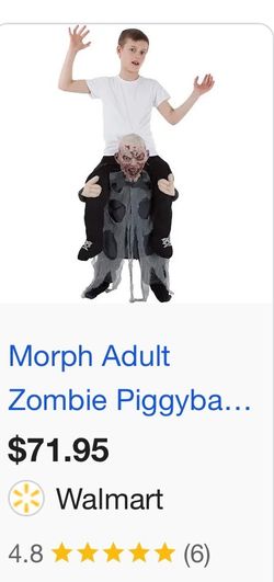 Morph Adult Zombie Piggyback Halloween Costume