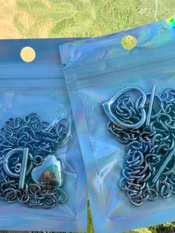 Stainless steel chain hearts