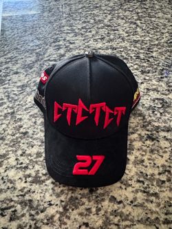 CTCTCT Red #27 Black Suede Embroidered