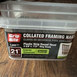 Grip Rite Collated Framing Nails 2-3/8" X 113" Ring Shank