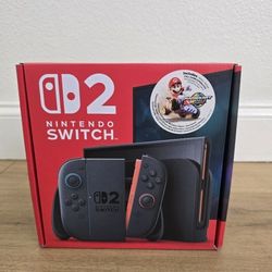 For Sale:
Brand New Still Sealed in Box Nintendo Switch 2 Mario Kart Bundle