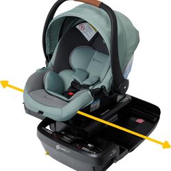 Safety 1st® onBoard™ Slide DLX Infant Car Seat w/SafetySlide™ Base, Easy-Install Rigid Latch, Lightweight Rear-Facing Seat, Newborn Carrier, Extra-Lar