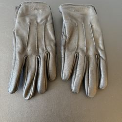 Street & Steel Black Leather Gloves Women’s XS