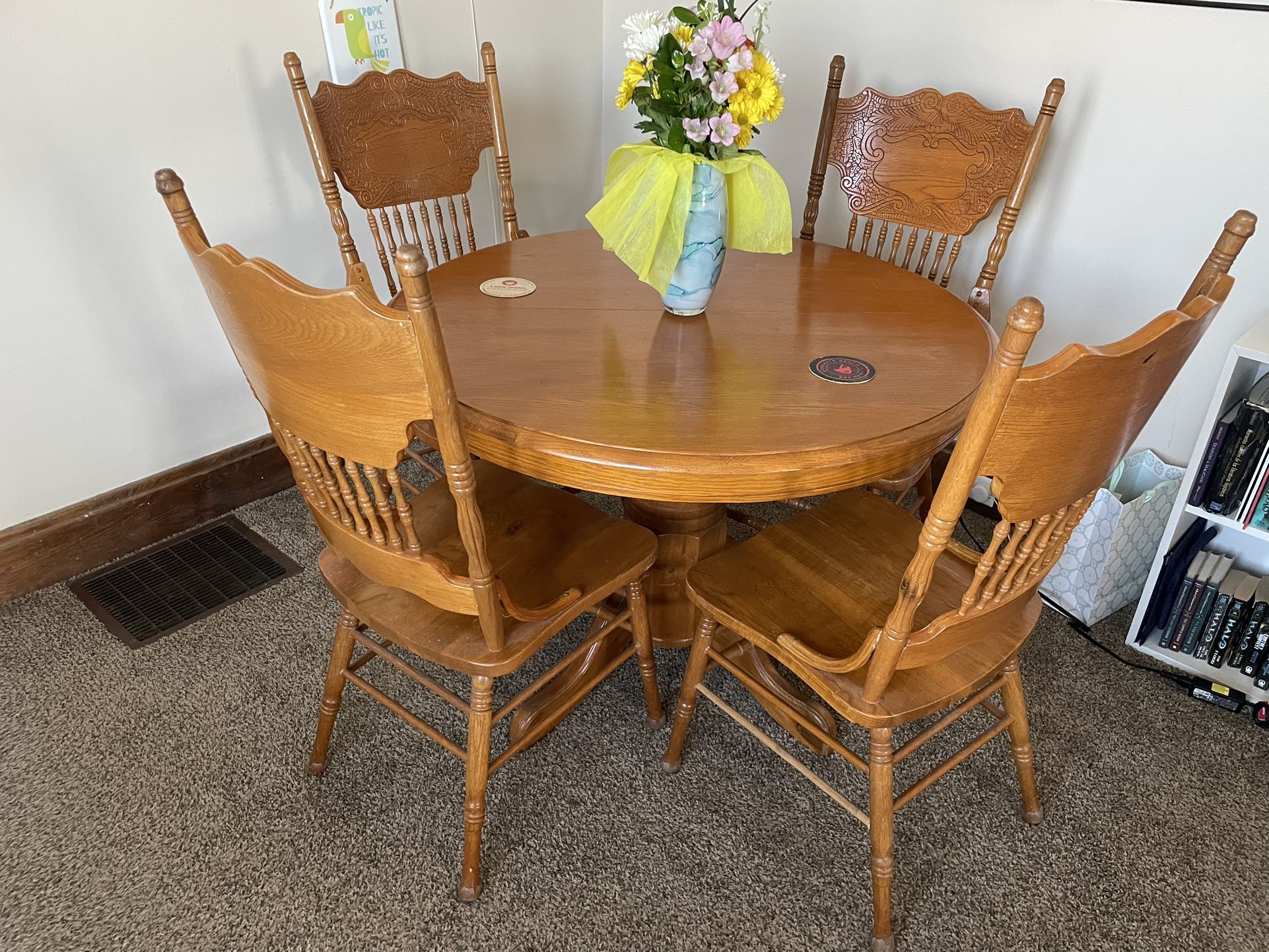 Round Dining Table And Six Chairs