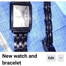 Black Men's Wrist Watch With Bracelet