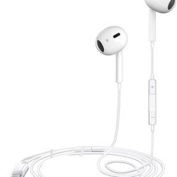 Wired Headphones Earbuds with Microphone Volume Control Type C for iPad iPhone 15 16 Series Samsung New Condition