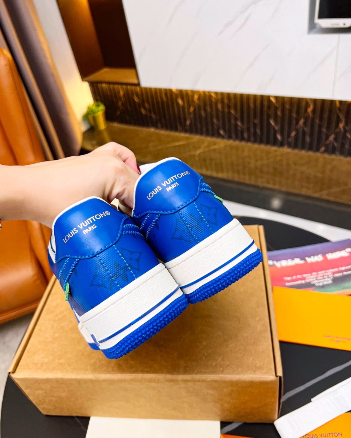 Nike Air Force Low by Virgil Abloh x Louis Vuitton LV Blue