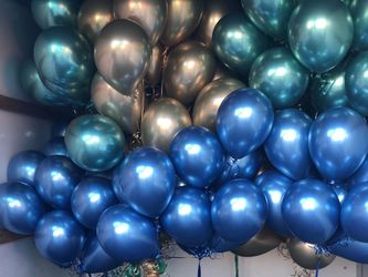 🎈🎈🎈 Chrome Gold, Green and Blue 🎈🎈🎈