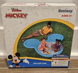 Disney's Mickey & Minnie Mouse Inflatable Splash Pad Pool by H2OGO! (Brand New) 