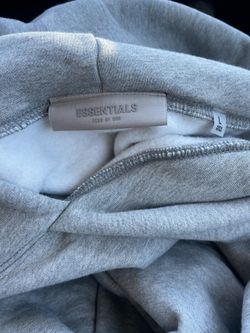 essentials hoodie - grey black